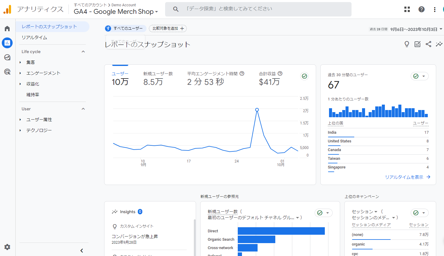 Google アナリティクスの主な項目・内容 (2)