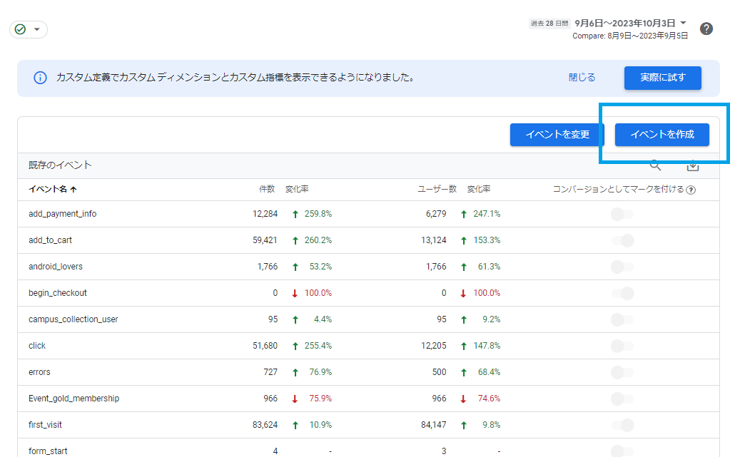 コンバージョン設定を行う (2)